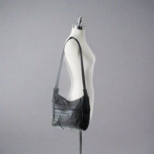 NEW Vintage Textured Black Leather Bag Handbag